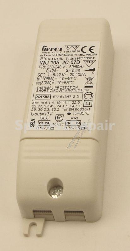 Ballast For Fluorescent - C00631040 488000631040 Transformer Elect 230v Wu1052c07 [Whirlpool Indesit]