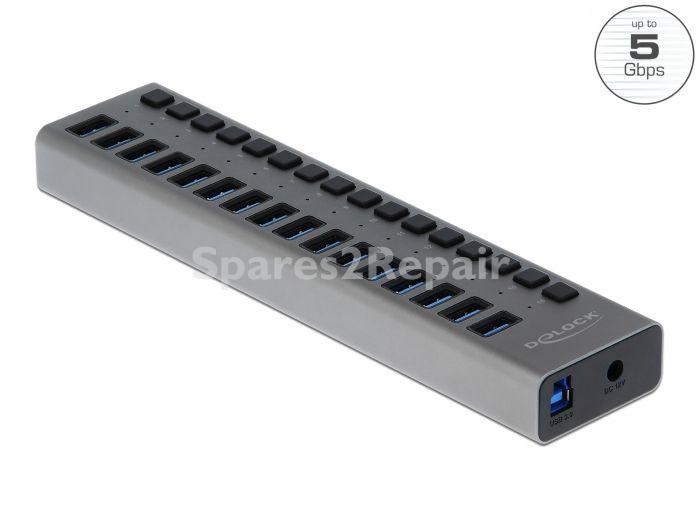 Delock Hub-usb - Externer Superspeed Usb Hub Mit 16 Ports + Schalter