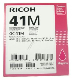 Ricoh Cartridge - Gc-41m 405763 Ink Cartridge Magenta 2200 Pages