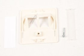 Rutenbeck Cover Network Box - Zentralstuck, 2 Öffnungen, Textfeld, Perlweiß