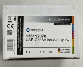Rutenbeck Network Box Cat6a - Netzwerkdose Cat.6a, 2-fach, Up, M. Deckel Reinweiss