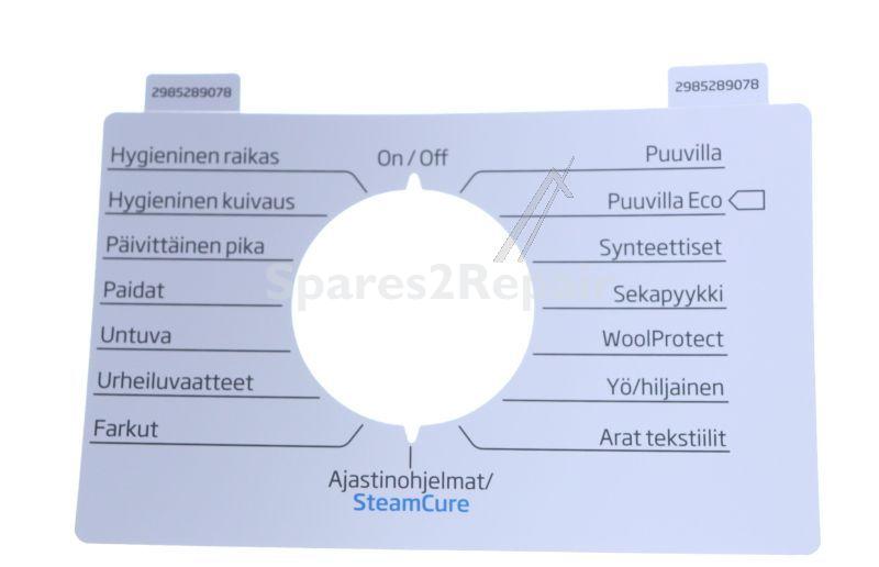 Operating Unit Screen - 2985289078 C00937654 Pc Inlay_fin [Arcelik]