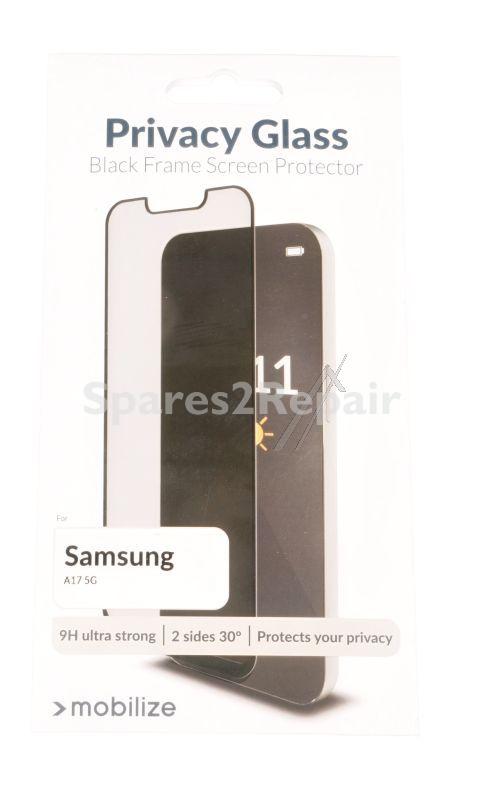 Mobilize Display Protective Film - 58678 Mobilize Privacy Glass Display Protection Film - Black Frame - For Samsung Galaxy A17 5g