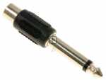 Phono Socket/jack Plug Audio - Adaptateur Jack-mÂle 6.35mm. Mono-1x Rca-femelle