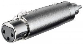 Goobay Xlr Adapter - Xlr Adapter, Phono ( Adaptable For Rca ) Plug - 3pin Xlr - Dmx Jack
