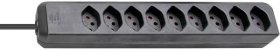 Brennenstuhl Nine-way Trailing Socket - Eco-line Steckdosenleiste 9-fach Schwarz 2m *ch*