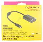 Delock Usb-adaptor - Adapter Usb Type-c Stecker > Hdmi Buchse (dp Alt Mode)