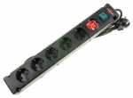 BRENNENSTUHL 6 Way Socket Outlet Switch COMFORT-LINE BREMOUNTA 6 WAY SOCKET OUTLET SWITCH 3M BLACK + SWITCH