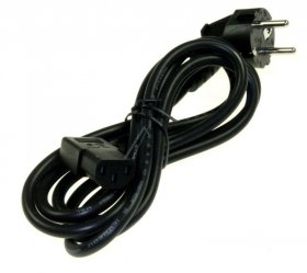 Compatible Cold Mains Plug And Lead - Power Cord Cold Angled 2 0m Black