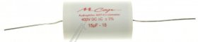 Mundorf Foil Capacitor - 15uf-400v Audio Filmcap. Axial 85° 28x46mm