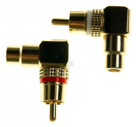 Dynavox Phono Plug-phono Socket Audio - 207530 Female Rca To Right-angle Male Rca Set With 2 Pcs