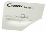 Detergent Dispenser Cover - 43028149 Detergent Dispenser Cover [Candy Hoover]