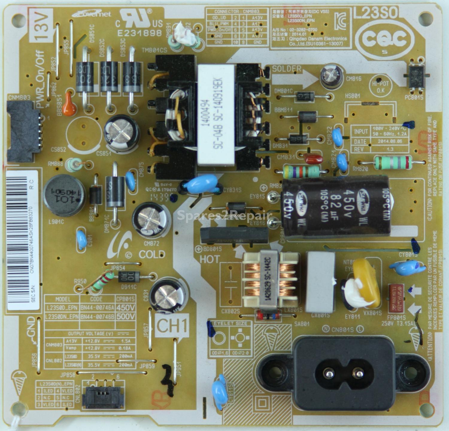 Samsung UE24H4003A - PSU - BN44-00746A - REV1.3 - L23S0D_EPN