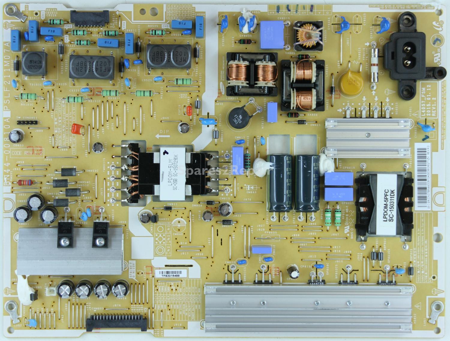 Samsung UE40JU7000 - PSU - BN44-00810A - REV1.2 - L40S7_FSM - PSLF211M07A