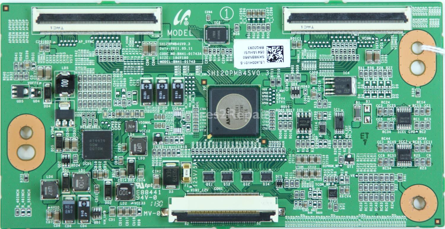 Samsung UE40D6100 - T-Con - BN95-00541A - BN41-01743A - LSJ400HV01-S - SH120PMB4SV0.3