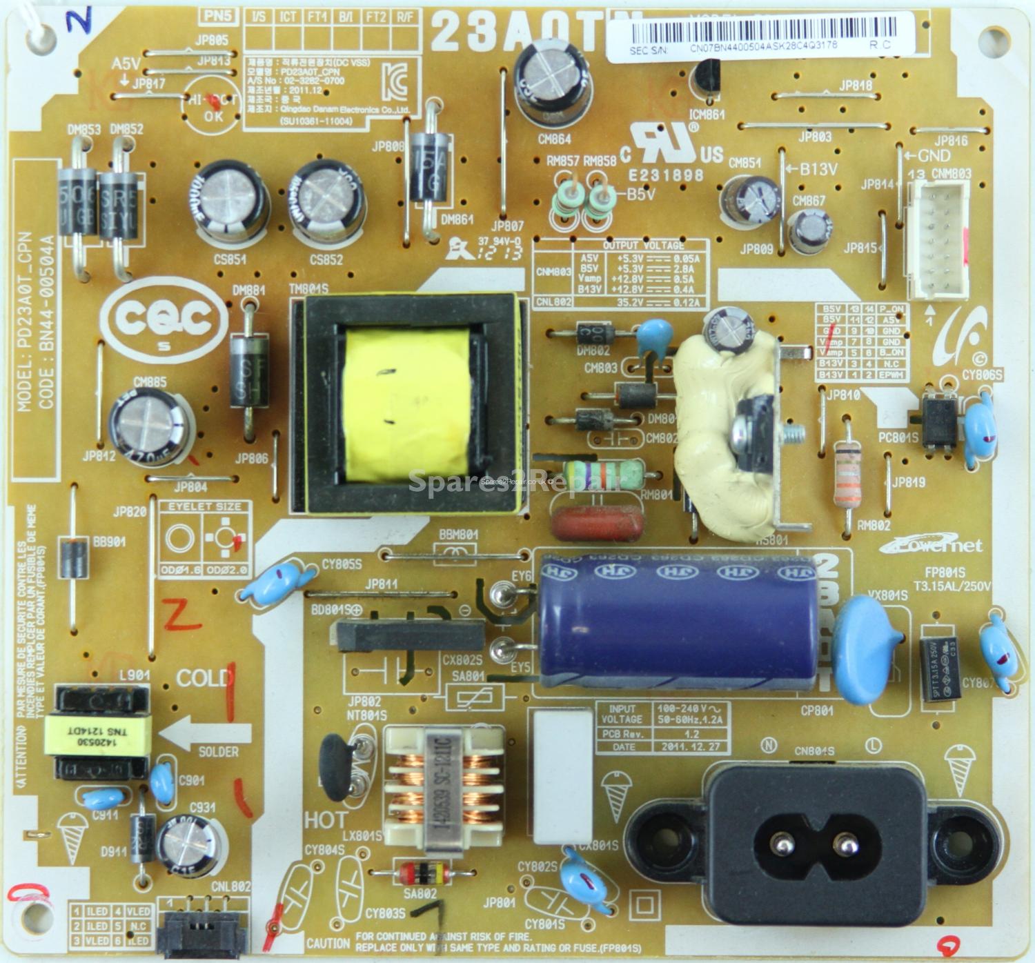 Samsung UE22ES5410W - PSU - BN44-00504A - Rev.1.2 - PD23A0T_CPN