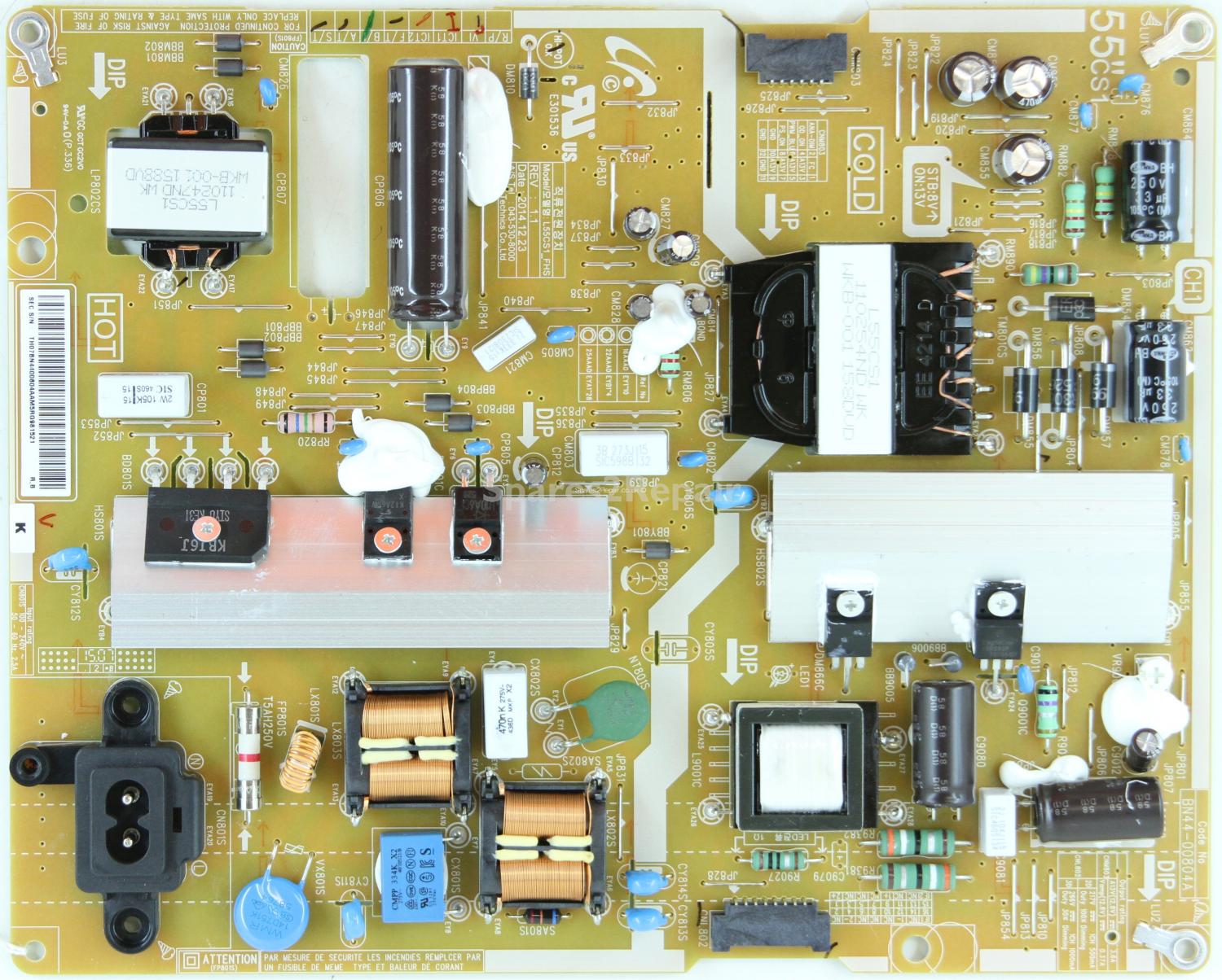Samsung UE55J6300 - Power Supply - BN44-00804A - REV:1.1