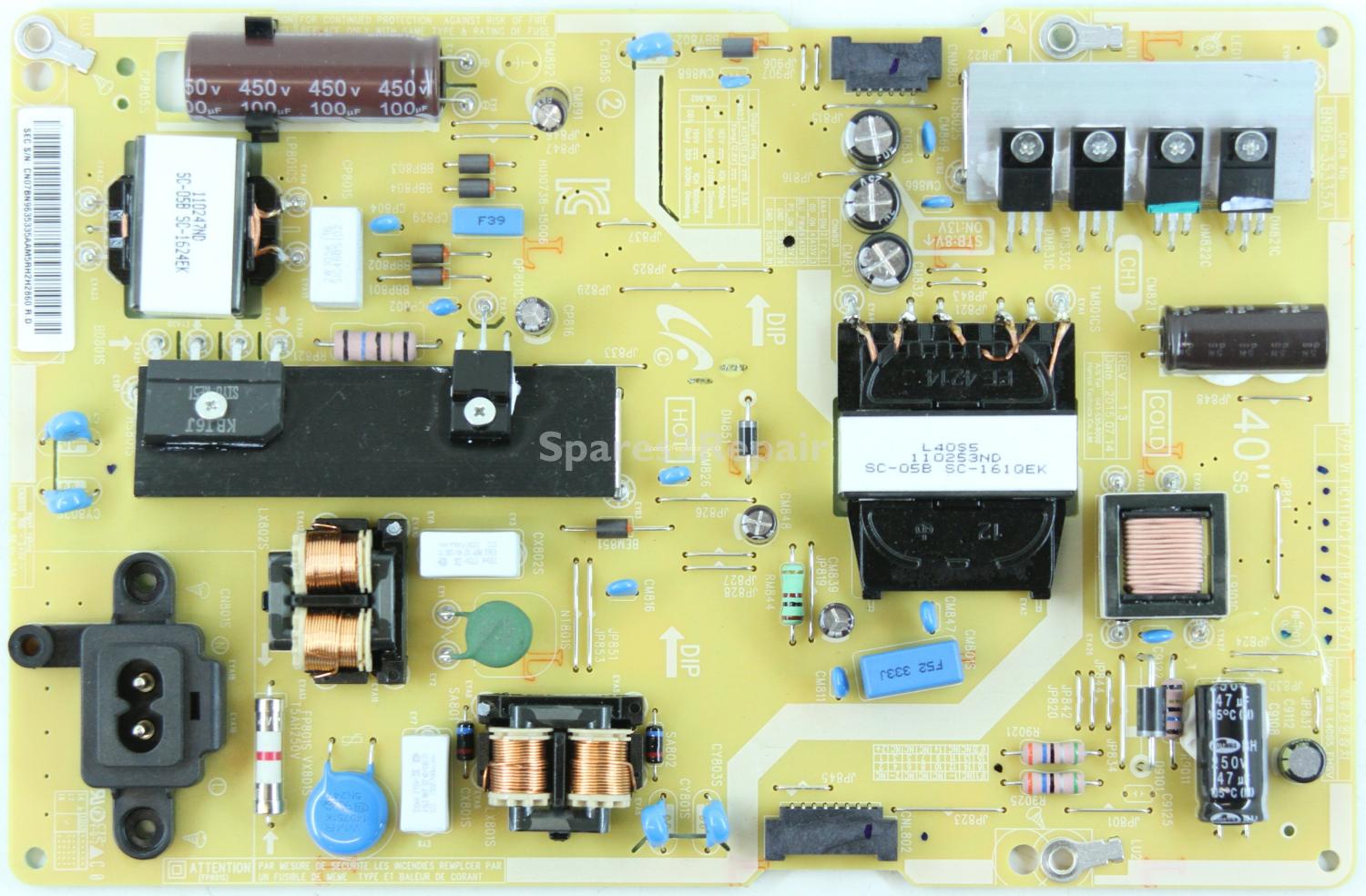 Samsung UE50JU6000K - Power Supply - BN96-3535A - HU10738-15006 - REV 1.3 - L40S5_FHSV