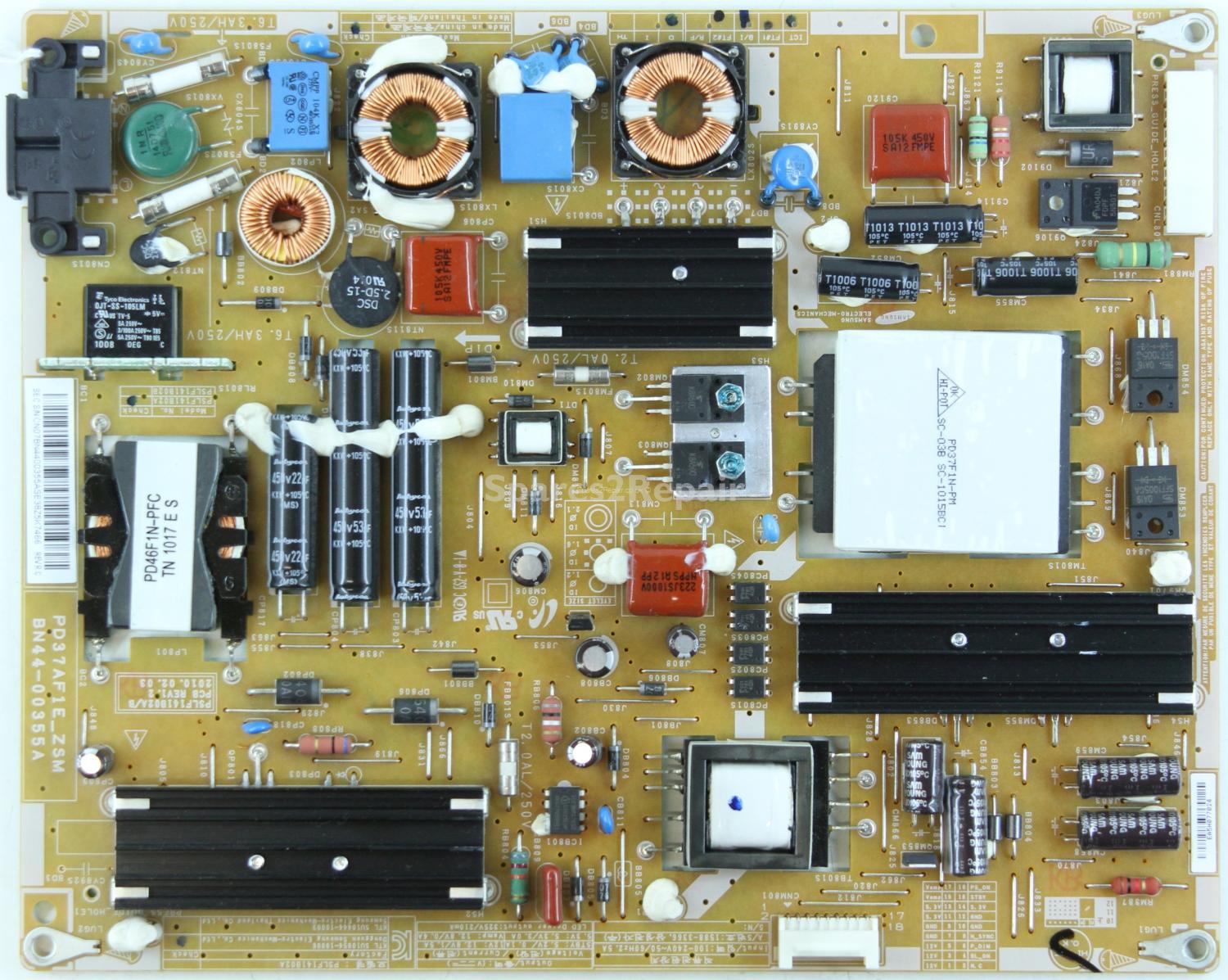 Samsung UE32C6000RK - PSU - BN44-00355A - REV1.2 - PD37AF1E_ZSM - PSLF141B02A/B