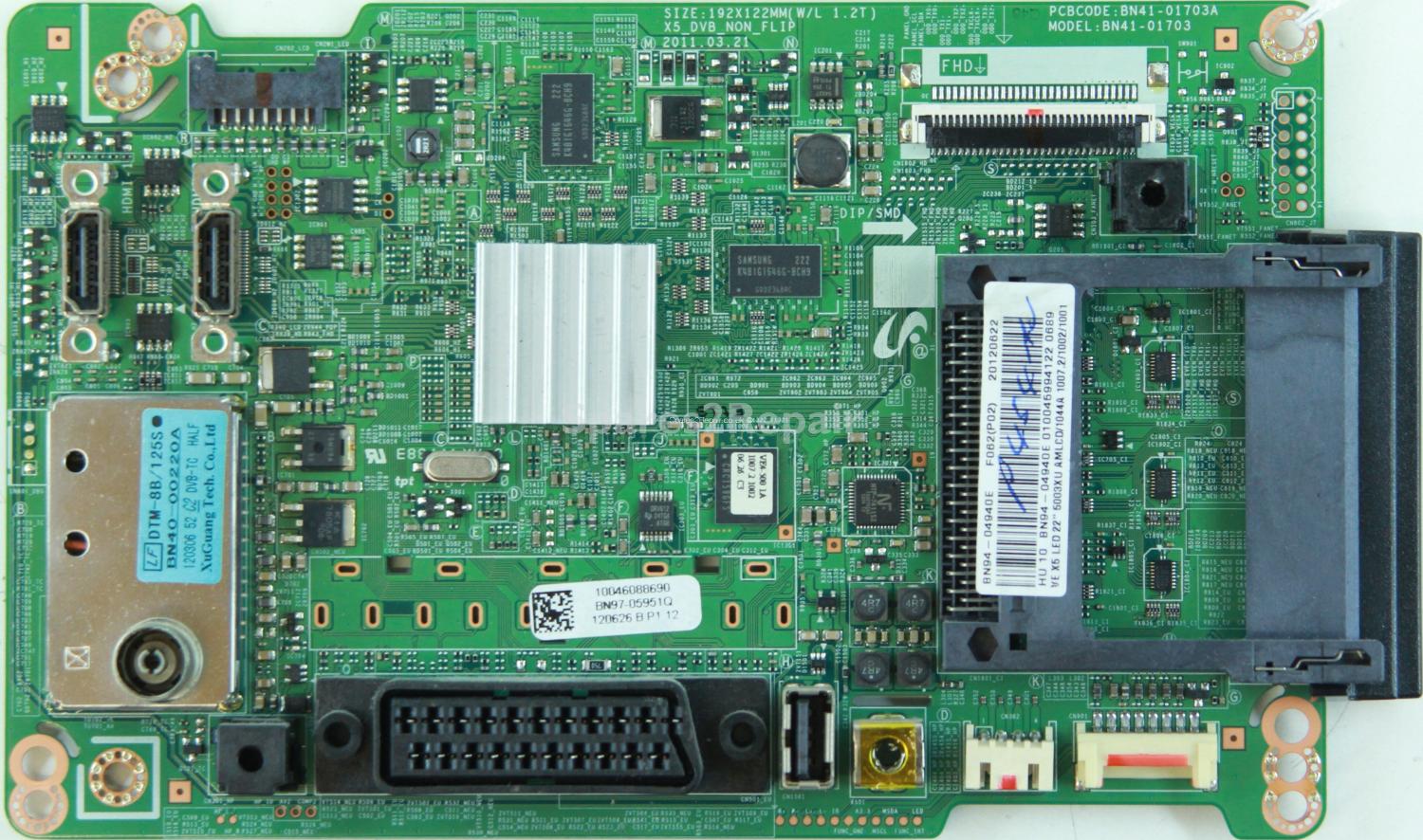 Samsung UE22D5003BW - Main AV - BN94-04940E - BN97-05951Q - BN41--01703A - X5_DVB_NON_FLIP