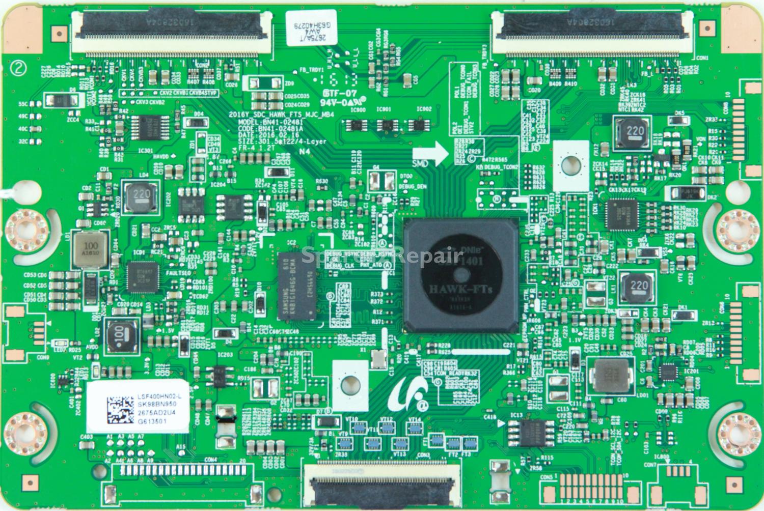 Samsung UE40K6300AK - T-Con - BN95-02675A - BN41-02481A - 2016Y_SDC_HAWK_FTS_MJC_MB4