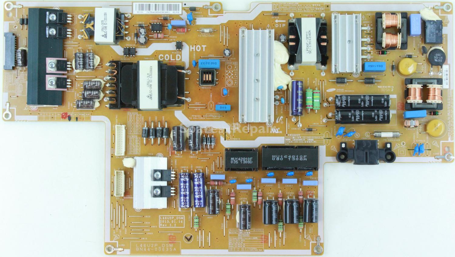 Samsung UE40F8000ST - Power Supply - BN44-00635A - Rev 1.2 - PSLF201U05A - L46U2P_DSM