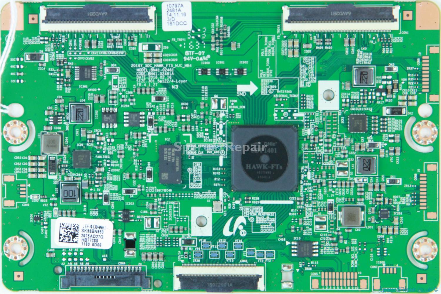 Samsung UE40K6300AK - T-Con - BN95-02675A - BN97-10797A - BN41-02481A - LSF4O0HN02-L - 2016Y_SDC_HAWK_FTS_MJC_MB4