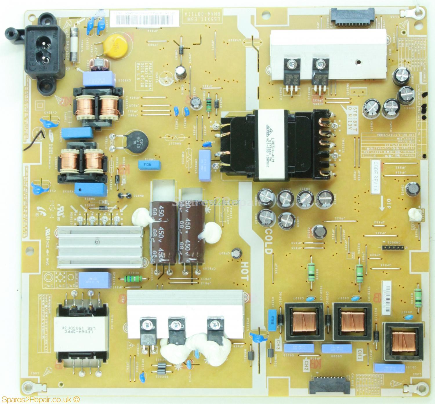 Samsung UE55H6200AK - PSU - BN44-00711A - REV 1.5 - L55X1T_ESM - PSLF171X06A
