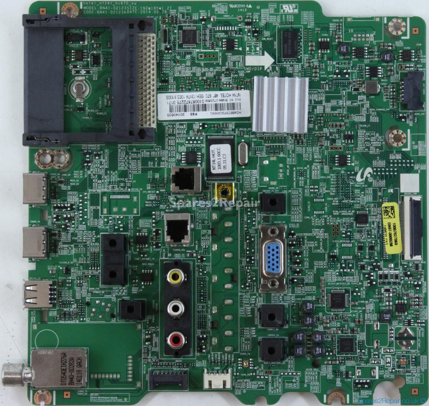 Samsung HG48EC670CW - Main AV - BN97-08002M - BN94-07206M - BN41-02123A - hotel_nt14l_hc670_eu