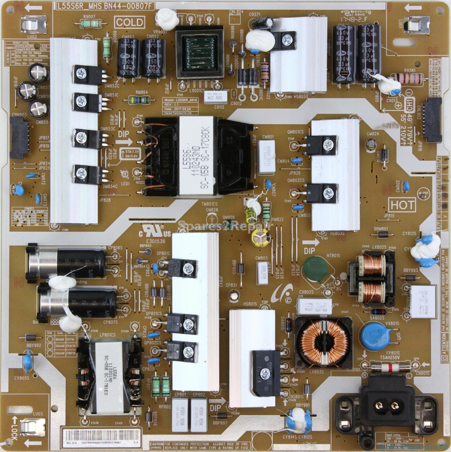 Samsung 50 Inch - Power Supply - BN44-00807F - REV:1.1 - L55S6R_MHS