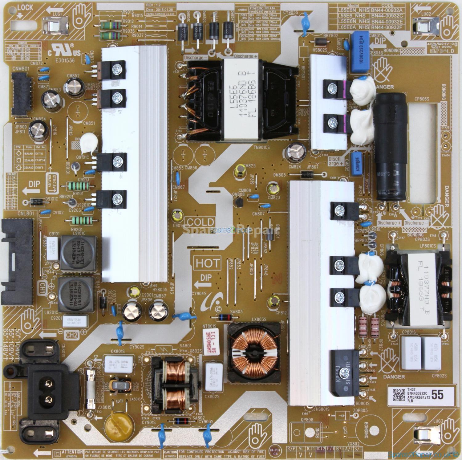 Samsung UE49NU7100K - PSU - BN44-00932C - REV:1.2 - L55E6_NHS