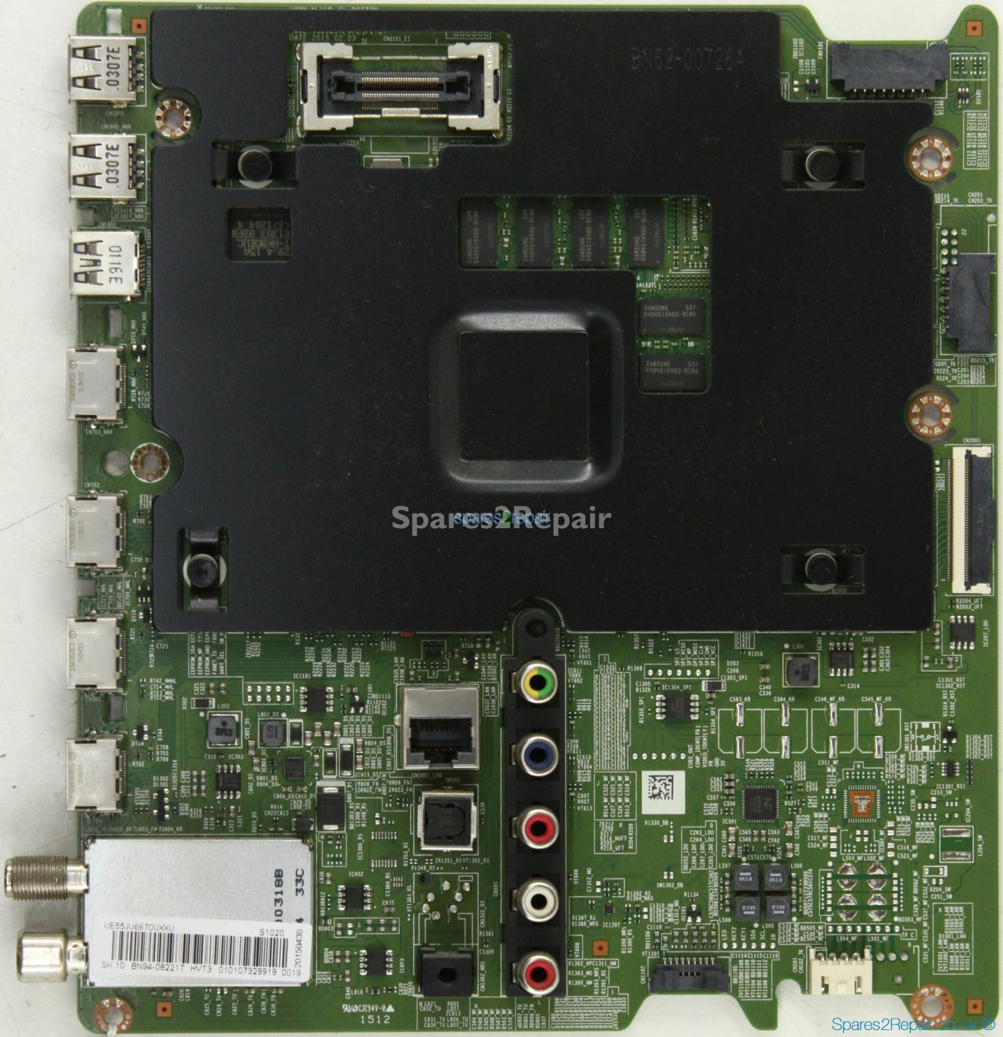 Samsung UE55JU6670U - Main AV - BN94-08221T - BN41-02344B - HAWK_M_UHD_6k_BOSTON