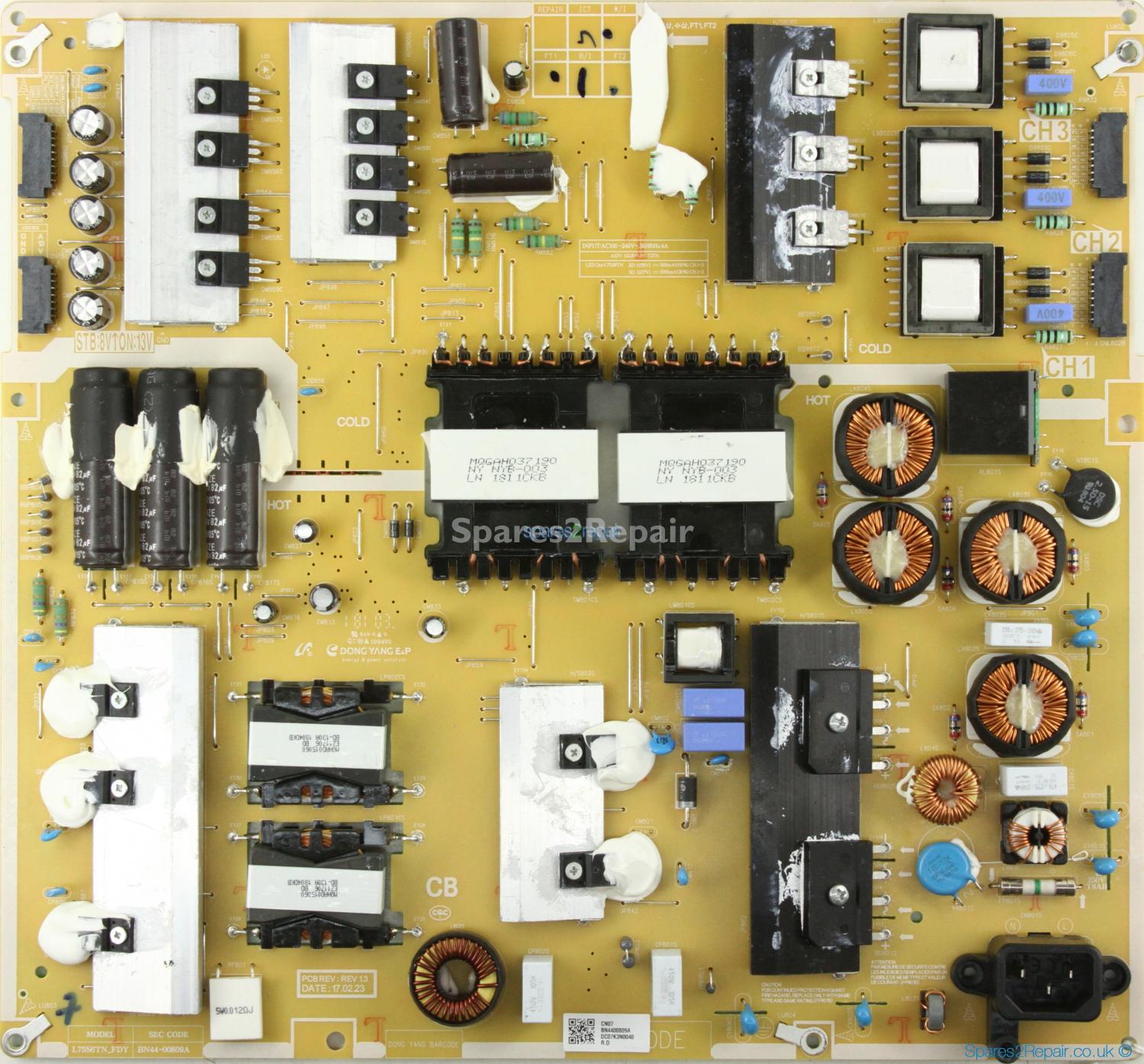 Samsung UE75MU6100K - Power Supply - BN44-00809A - L75S6TN_FDY - REV 1.3