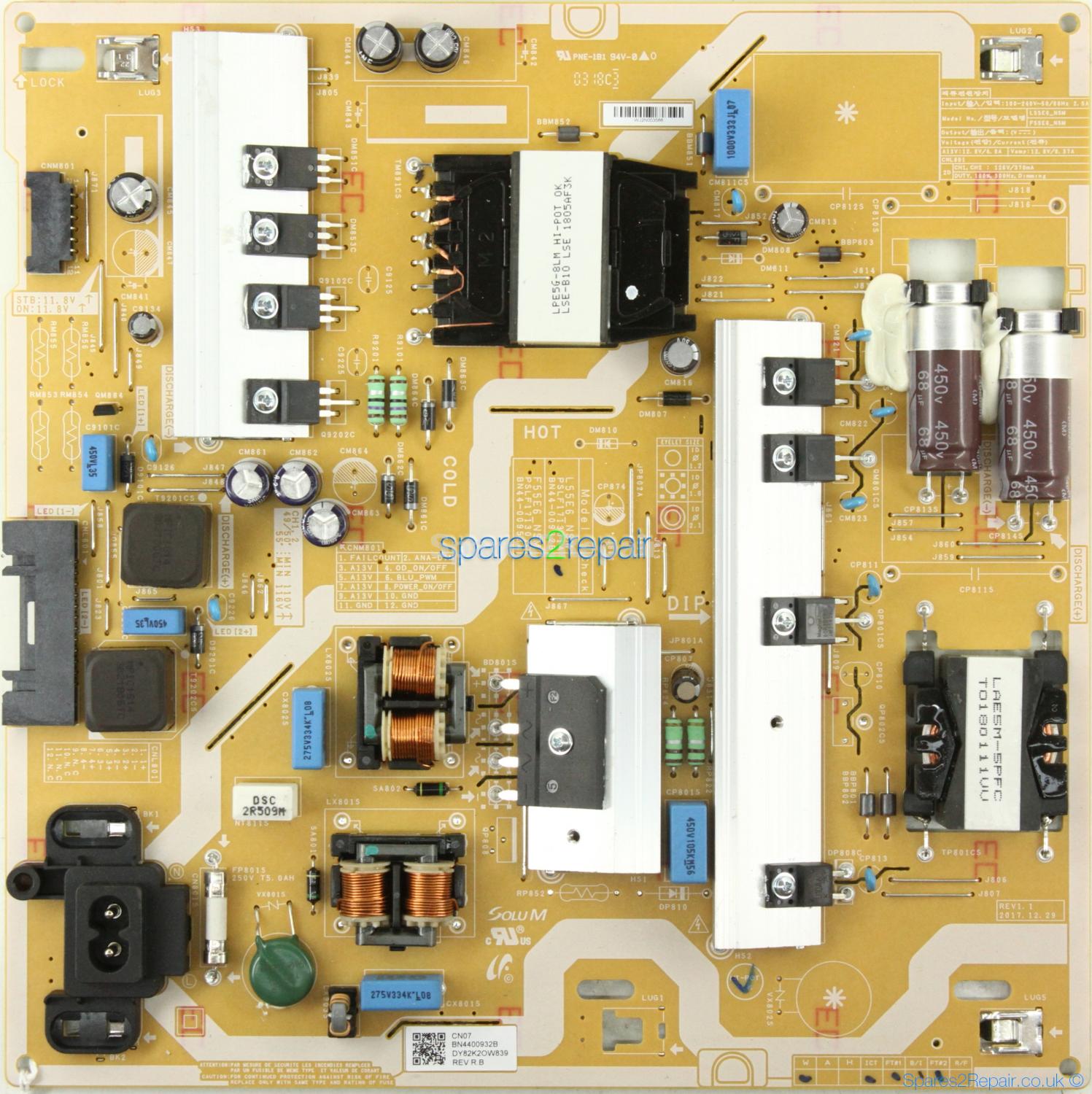 Samsung UE49NU7100K - Power Supply - BN44-00932B - Rev:1.2 - L55E6_NSM