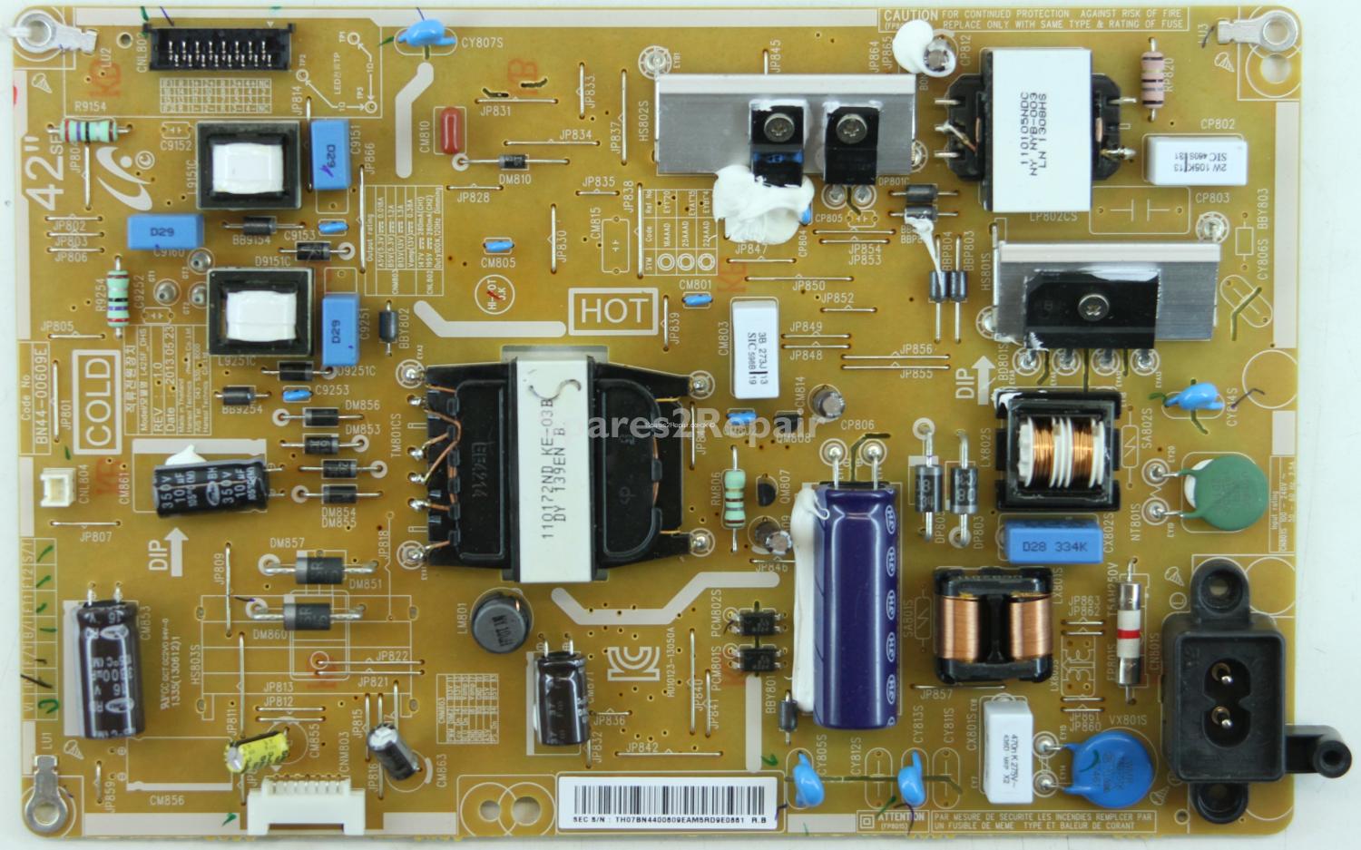 Samsung UE42F5500AK - PSU - BN44-00609E - REV:1.0 - L42SF_DHS - HU10123-13050A