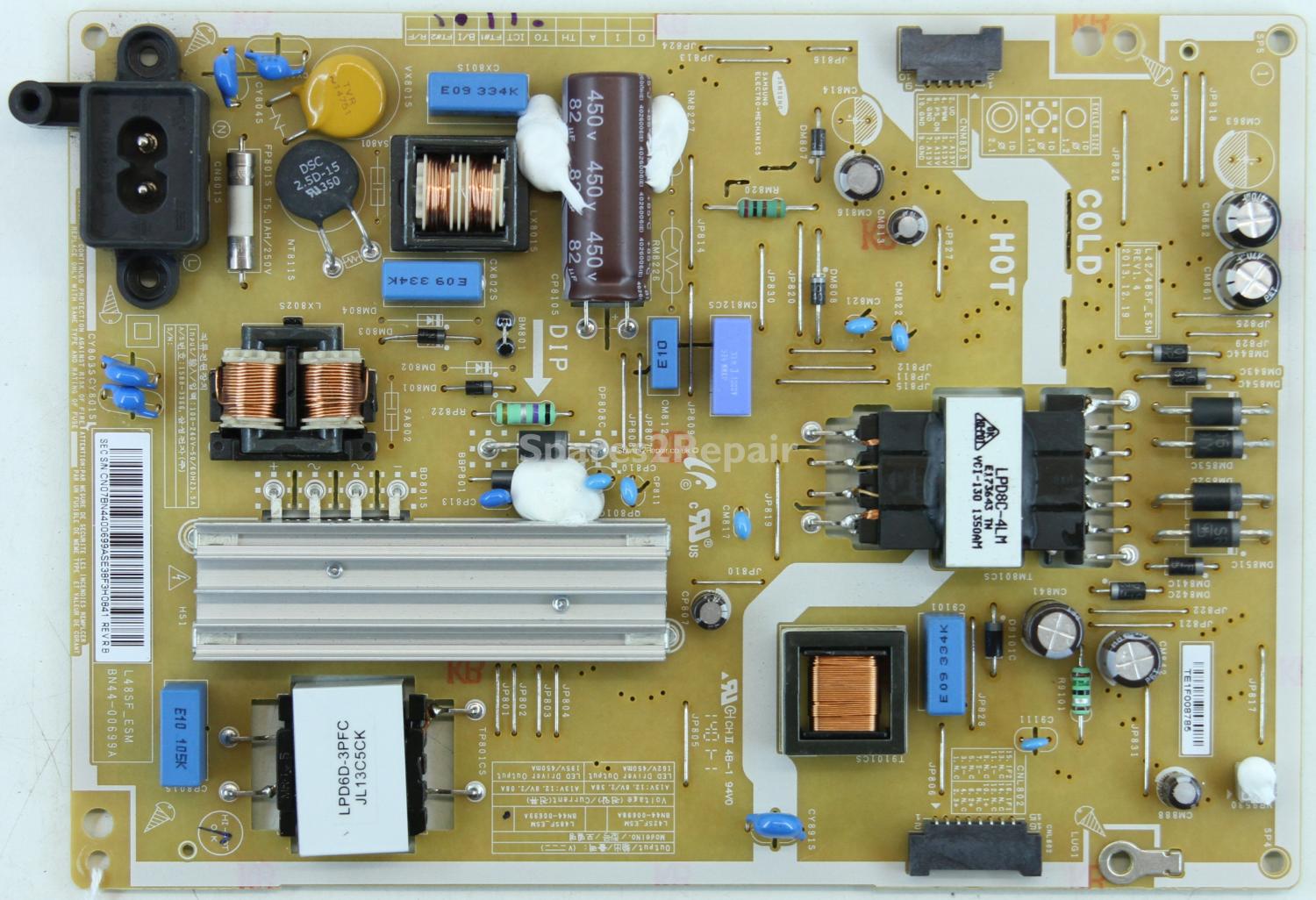 Samsung UE48H5030AK - PSU - BN44-00699A - REV 1.4 - L42/48SF_ESM