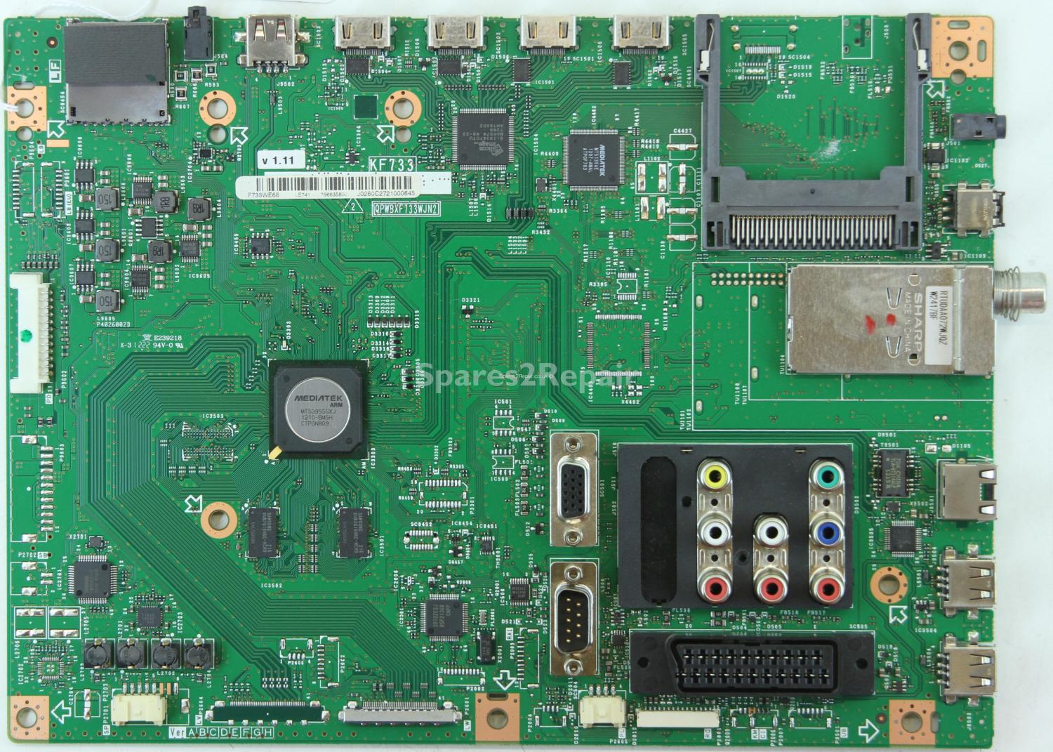 Sharp LC-60LE741E - Main AV - QPWBXF733WJN2 - KF733 - F733WE66