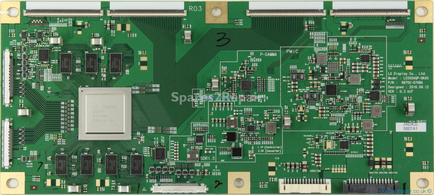 Sony KD-55A1 - T-Con - 6871L-5007A - 6870C-0708A - VER:0.3 H/F - LC550AQP-GKA5